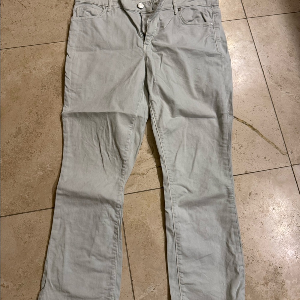 Mint Loft Modern Kick Crop Denim Jeans